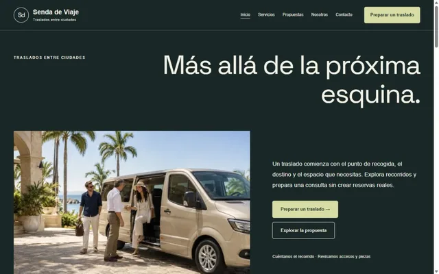 Vista previa de Senda de Viaje · Traslados entre ciudades