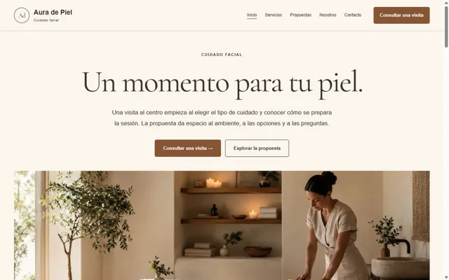 Vista previa de Aura de Piel · Cuidado facial