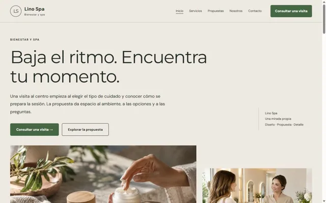 Vista previa de Lino Spa · Bienestar y spa