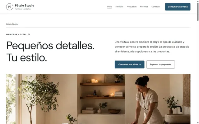 Vista previa de Pétalo Studio · Manicura y detalles