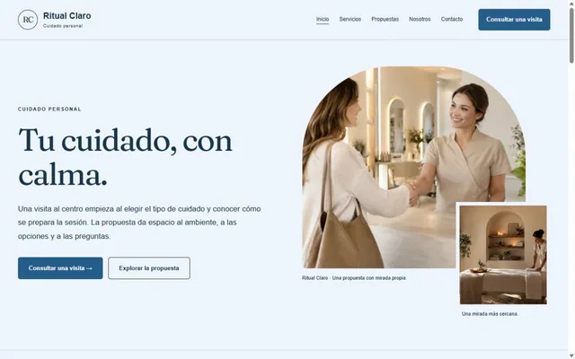 Vista previa de Ritual Claro · Cuidado personal