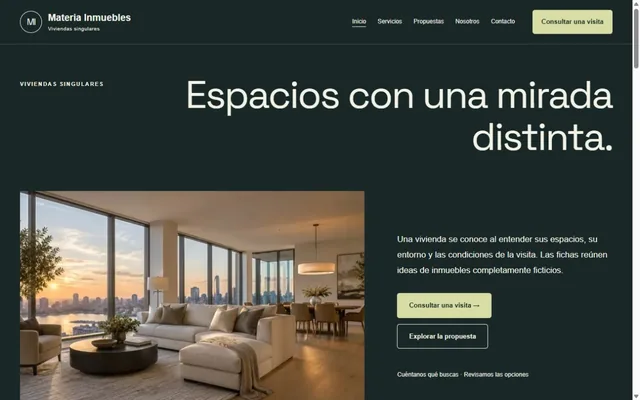 Vista previa de Materia Inmuebles · Viviendas singulares