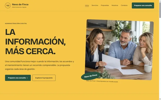 Vista previa de Nexo de Finca · Administración digital
