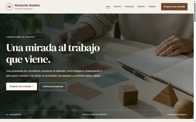 Vista previa de Horizonte Gestión · Consultoría de equipos