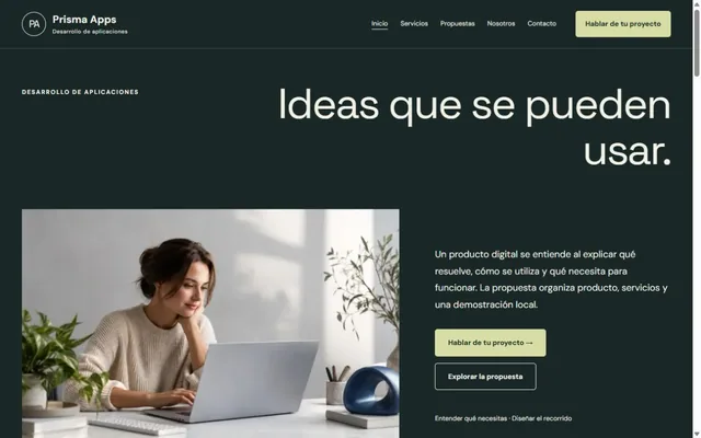 Vista previa de Prisma Apps · Desarrollo de aplicaciones