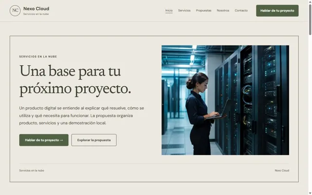 Vista previa de Nexo Cloud · Servicios en la nube