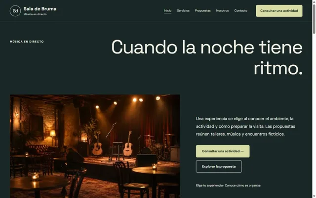 Vista previa de Sala de Bruma · Música en directo