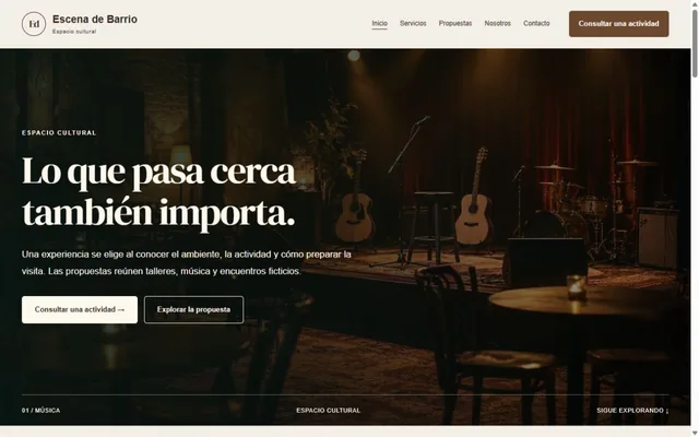 Vista previa de Escena de Barrio · Espacio cultural