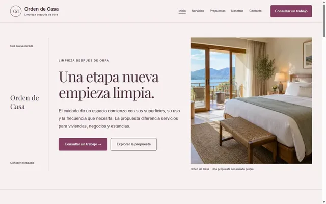 Vista previa de Orden de Casa · Limpieza después de obra