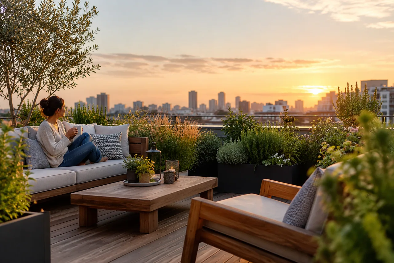 Jardines urbanos · Fotografía creada para el concepto ficticio Azotea Viva
